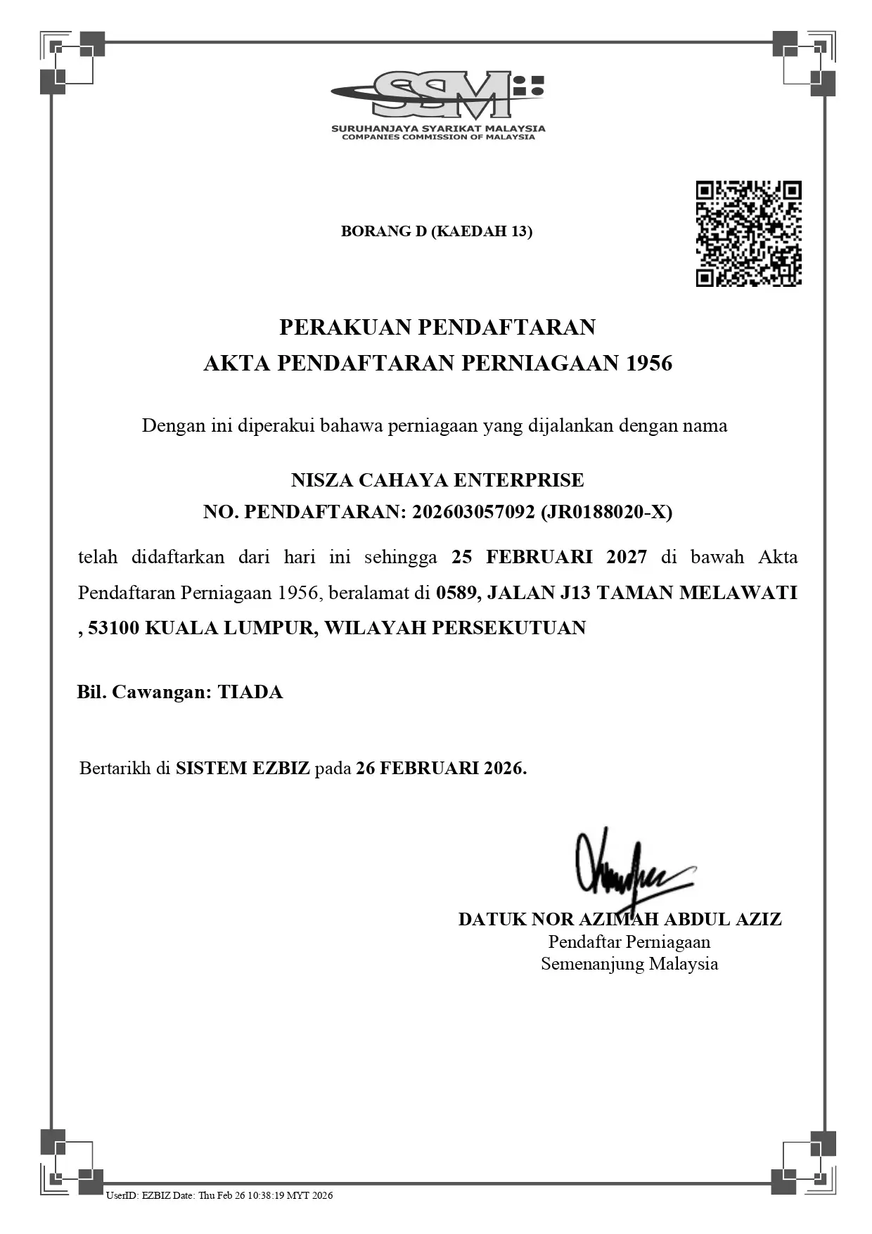 Nisza Cahaya Enterprise